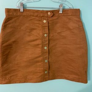 H&M Beige Suede Skirt